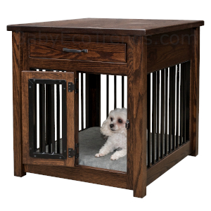 Macy Dog Crate End Table with Drawer